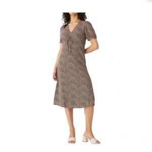 Frank & Oak Brown Midi Dress